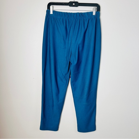 Blue Long Sleeve Ruffle Oversized Tunic Blouse with A marching Crop pants 42 - Picture 12 of 13